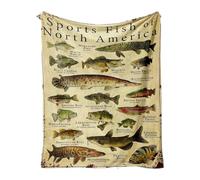 Fun Fish Knowledge Blanket, Fishing Blanket, Fishing Enthusiast's Blanket Present, Present for Men Who Love Fishing, Throw Blanket for Sofa, Funny Fish Nap Blanket for Men Birthday Women Throw