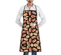Fun Food Hot Dogs All-Purpose Apron - Full Print Design Coverage With Convenient Pocket Feature apron1098