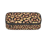 Fun Food Hot Dogs Large Pencil Case for Girls and Boys, Aesthetic Pencil Bag with Multi Compartments for Adults, Office Stationary Organizer Practical for Kids Teenage Women Men