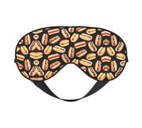Fun Food Hot Dogs Light Blocking Sleep Mask Adjustable Comfortable Soft Eye Cover Reversible Night Rest