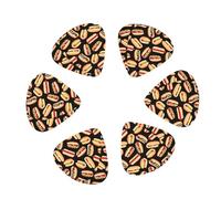 Fun Food Hot Dogs print Guitar Picks, 12PCS Premium Celluloid Guitar Pick Medium for Acoustic Guitar, Electric Guitar, Bass