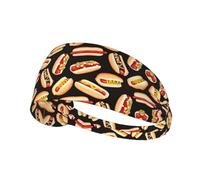 Fun Food Hot Dogs Printing Double-Sided,Unisex Elastic Sports Headband,Ideal As A Gift For Sports-Loving Friends,Family