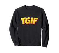 Fun Friday TGIF Pop Art Cartoon Typography Men Women Sweatshirt