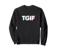 Fun Friday TGIF Pop Art Retro Typography Men Women Sweatshirt