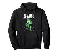 Fun Frog Cycling, We Ride At Dawn for Bike Lovers Pullover Hoodie