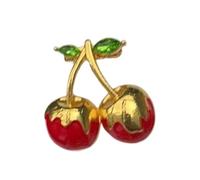 Fun Fruit Fruit Design Brooch Strong Coating Fashionable Decorative Pin For Tops Bags Coats Daily Styling Lapel Pin