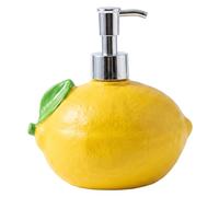 Fun Fruit Shape Plastic Lemon Soap Dispenser Decorative Pump Bottle for Bathroom & Kitchen Countertops - Yellow