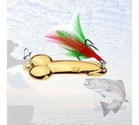 Fun Gag Gift Fishing Hook - Hilarious Tackle Box Gift for Fisherman Prank Props Novelty Item Heavy Duty Fishing Lure for Party Birthday Valentine's Day Gathering (Golden)