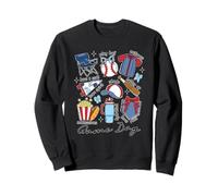 Fun Game Day Sports Celebration Graphic Baseball Sweatshirt