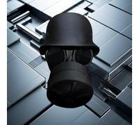 Fun Gas Mask Helmet Trailer Towball Hitch Cover Cap,Biodegradable Plastic, Secure Fit, Eco-Friendly for Car Decor (Black)