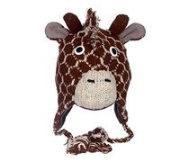 Fun Giraffe Handmade Winter Woollen Animal Hat with Fleece Lining, UNISEX