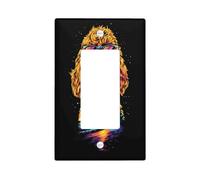 Fun Golden Doodle Dog Decorative Switch Cover Plate 1 Gang Single Rocker, Colorful Chien Electrical Faceplate for Bedroom Bathroom Decor, Puppy Standard Size Switchplate