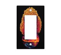 Fun Golden Doodle Dog Switch Cover Wall Plate 1 Gang Single Rocker, Colorful Chien Electrical Faceplate for Bedroom Bathroom Decor, Puppy Standard Size Switchplate