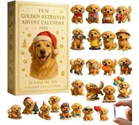 Fun Golden Retriever Advent Calendar 2025,24pcs 2d Acrylic Advent Calendar for Dogs,Perfect To Hang, Display, Or Keep As Festive Keepsake After The Season