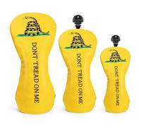 Fun Golf Club Head Covers 4 Models Available 1pc or 3pcs Driver Headcover, 3 5 Fairway Wood Head Cover, Rescue Hybrid Headcovers (3pcs Yellow(1+ F+ H))