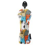 Fun Golf Headcovers - Cat Cartoon Driver Headcover, PU Fabric Waterproof Golf Club Cover, Novelty Accessory, Humorous Protective Sleeve, Clu Guard