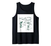 Fun Golfer Swings with Style on The Fairway Club Green, Gift Tank Top