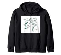 Fun Golfer Swings with Style on the Fairway Club Green, Gift Zip Hoodie