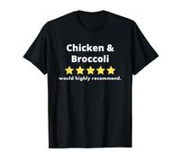Fun Graphic-Chicken & Broccoli Would Highly Recommend T-Shirt