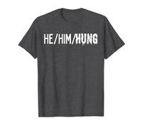 Fun Graphic-he/him/Hung T-Shirt, Men, Dark Heather Grey, 4X-Large