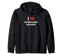 Fun Graphic-I Love Conservative AM Radio Zip Hoodie