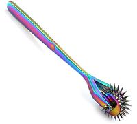 Fun Guru Wartenberg Neuro Pinwheel Stainless Steel 3 Head Diagnostic Instrument Pin Wheel - Multi Color Rainbow