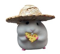 Fun Hamster Eating Vehicle Figurine Attractive Hamster Car Decoration Hamster Dashboard Figure for Car Interior