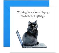 Fun Happy Birthday Cards for Cat Lovers or Cat Owners - Gifts for Men and Women - His or Hers Birthday Cards - Hilarious Designs for Brother Husband Sister Wife Mum Dad