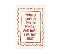 Fun Home Wingin It Quote Print Canvas Poster for Dorm Room Decor Gift