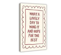 Fun Home Wingin It Quote Print Canvas Poster for Dorm Room Decor Gift
