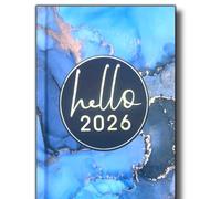 Fun Hub 2026 A5 Diary: Week to View Organiser Pink Hardback Diary (Hello Marble)
