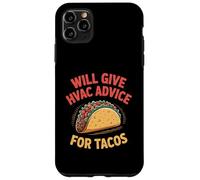 Fun HVAC Technician Taco Joke Humor Certified Tech Mechanics Case for iPhone 11 Pro Max