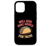 Fun HVAC Technician Taco Joke Humor Certified Tech Mechanics Case for iPhone 12/12 Pro