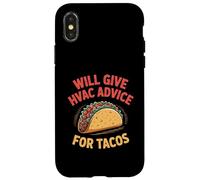 Fun HVAC Technician Taco Joke Humor Certified Tech Mechanics Case for iPhone X/XS