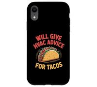 Fun HVAC Technician Taco Joke Humor Certified Tech Mechanics Case for iPhone XR