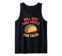 Fun HVAC Technician Taco Joke Humor Certified Tech Mechanics Tank Top