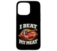 Fun I Beat My Meat Shirt Cooking Steak Tenderizer BBQ Grill Case for iPhone 15 Pro Max