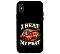 Fun I Beat My Meat Shirt Cooking Steak Tenderizer BBQ Grill Case for iPhone X/XS