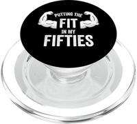 Fun I Put the Fit in my Fifties 50th Birthday Gen X Workout PopSockets PopGrip for MagSafe