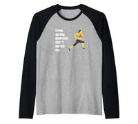 Fun I Run So My Demons Can't Catch Me Exercise Humor Design Raglan Baseball Tee