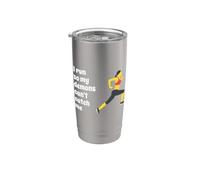 Fun I Run So My Demons Can't Catch Me Exercise Humor Design Stainless Steel Insulated Tumbler