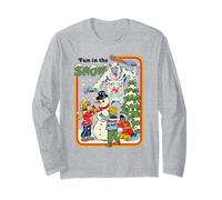Fun in the Snow Christmas Snowman Retro Funny Adult Humor Long Sleeve T-Shirt