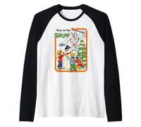 Fun in the Snow Christmas Snowman Retro Funny Adult Humor Raglan Baseball Tee