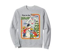 Fun in the Snow Christmas Snowman Retro Funny Adult Humor Sweatshirt