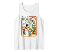 Fun in the Snow Christmas Snowman Retro Funny Adult Humor Tank Top