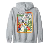 Fun in the Snow Christmas Snowman Retro Funny Adult Humor Zip Hoodie