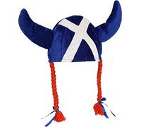I LUV LTD Fun Jessie Hat Blue Saltire Viking Horns and Pigtails