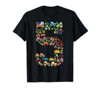 Fun Kids 5th Birthday Farm Tractor Five 5 Years Old Birthday T-Shirt