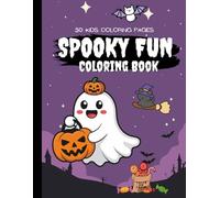 Fun Kids' Spooky Halloween Coloring Book: 50 Sheets Doubled Sided; Children Activity Book 8.5" x 11"
