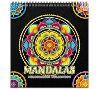 FUN LAVIE Adult Colouring Book 32 Mandala Colouring Books for Adults Relaxation and Teens Stress Relief, Spiral Bound Book for Women, Mindfulness Patterns in Mandala Style(II)